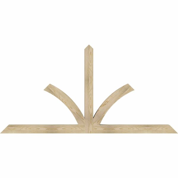 Ekena Millwork Richland Rough Sawn Timber Gable Bracket, Douglas Fir, 84"W x 42"H x 4"D x 4"F, 12/12 Pitch GBW084X42X0404RIC00RDF - main